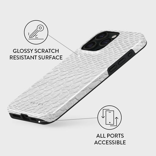 Glacial Desert - White Snakeskin iPhone 15 Pro Case 7