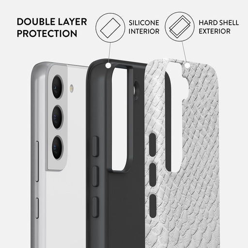 Glacial Desert - White Snakeskin Samsung Galaxy S22 Case 6