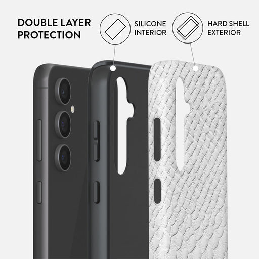 Glacial Desert - White Snakeskin Samsung Galaxy S23 FE Case 2