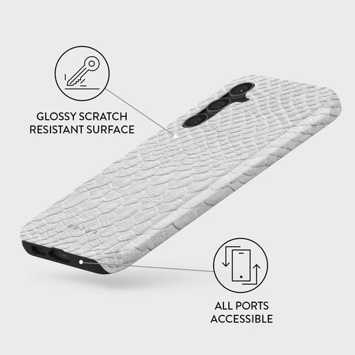 Glacial Desert - White Snakeskin Samsung Galaxy S23 FE Case 3