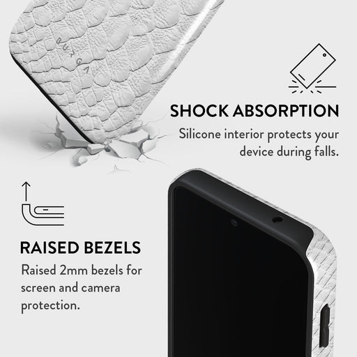Glacial Desert - White Snakeskin Samsung Galaxy S23 FE Case 4