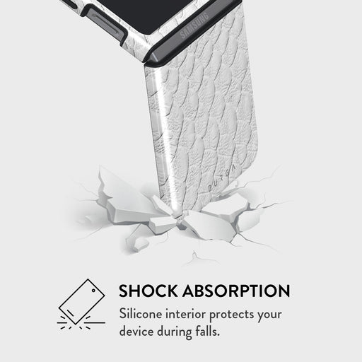 Glacial Desert - White Snakeskin Samsung Galaxy Z Flip 5 Case 10