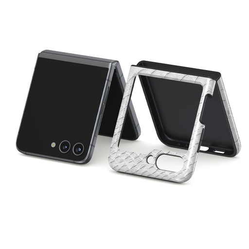 Glacial Desert - White Snakeskin Samsung Galaxy Z Flip 5 Case 11