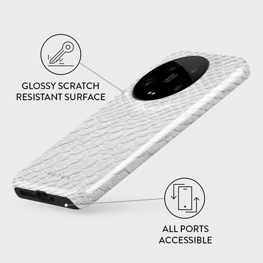 Glacial Desert - White Snakeskin Xiaomi 14 Ultra Case 3
