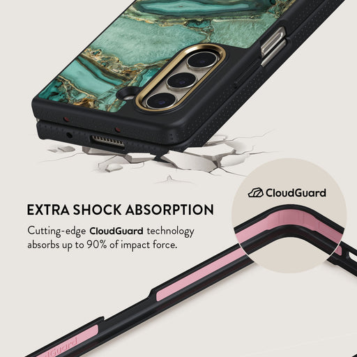 Ubud Jungle - Turquoise Samsung Galaxy Z Fold 5 Case 3