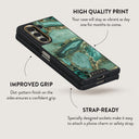 Ubud Jungle - Turquoise Samsung Galaxy Z Fold 5 Case 5