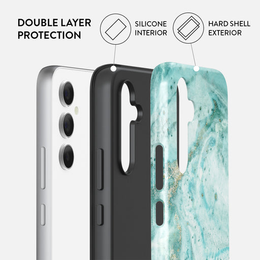 Uluwatu Waves - Teal Samsung Galaxy A55 Case 2