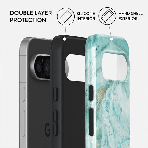 Uluwatu Waves - Teal Google Pixel 9 Case 2
