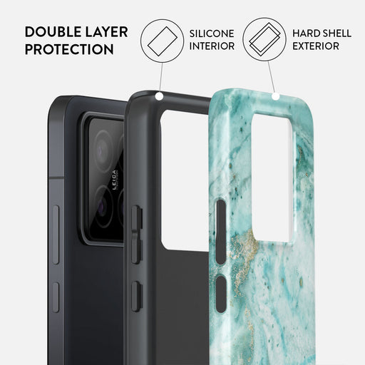 Uluwatu Waves - Teal Xiaomi 14 Pro Case 2