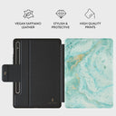Uluwatu Waves - Teal Samsung Galaxy Tab S9+ Case 2