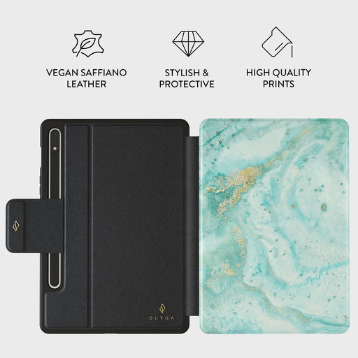 Uluwatu Waves - Teal Samsung Galaxy Tab S9+ Case 2