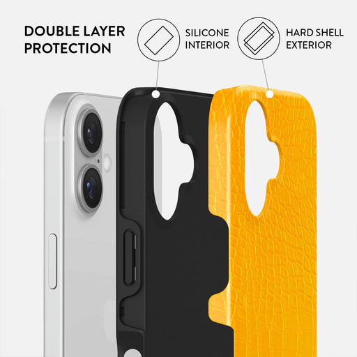 Canary Yellow - Snake Skin iPhone 16 Plus Case 2
