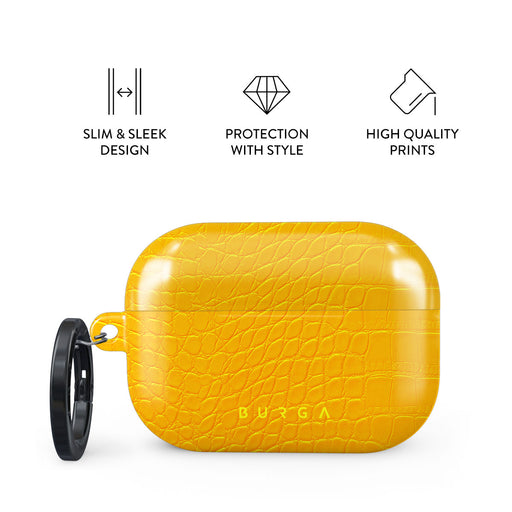Canary Yellow - Snake Skin AirPods Pro 2 Case 4