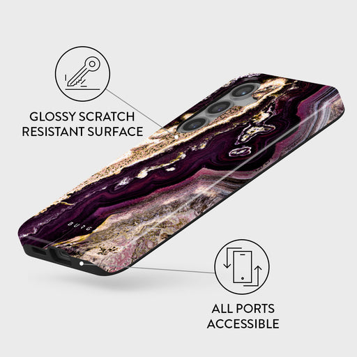 Purple Skies - Marble Samsung Galaxy S24 FE Case 3