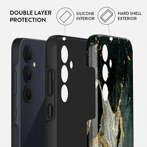 Northern Lights - Marble Samsung Galaxy A35 Case 2