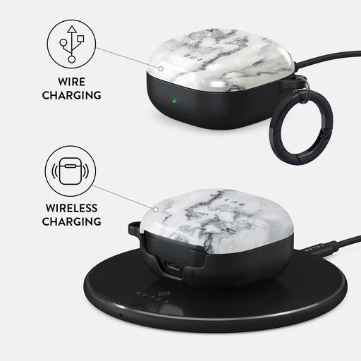 White Winter - Classy Marble Samsung Galaxy Buds FE Case 3