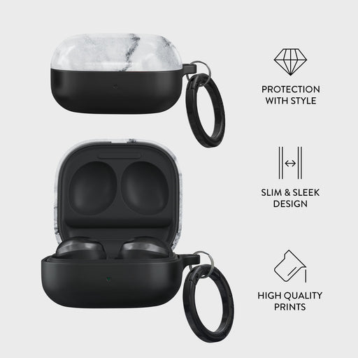 White Winter - Classy Marble Samsung Galaxy Buds FE Case 4