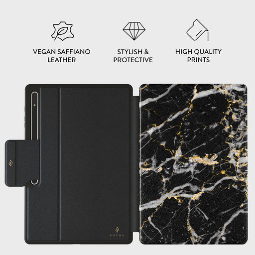 Make A Wish - Gold Marble Samsung Galaxy Tab S9 Ultra Case 2