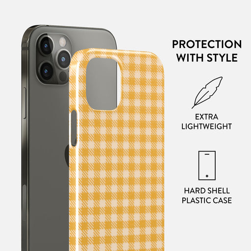 Tuscan Sun - Yellow Plaid iPhone 12 Pro Max Case 2