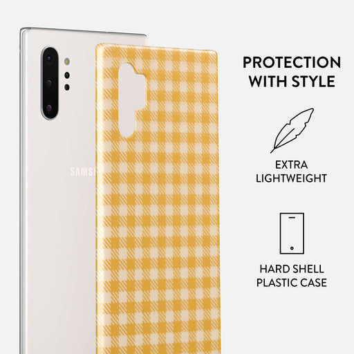 Tuscan Sun - Yellow Plaid Samsung Galaxy Note 10 Plus Case 2