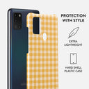 Tuscan Sun - Yellow Plaid Samsung Galaxy A21s 4G Case 2