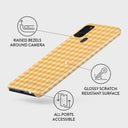Tuscan Sun - Yellow Plaid Samsung Galaxy A21s 4G Case 3