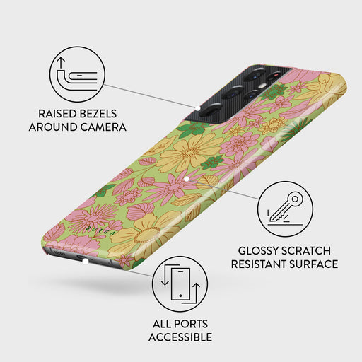 Amalfi Coast - Colorful Floral Samsung Galaxy S21 Ultra Case 3