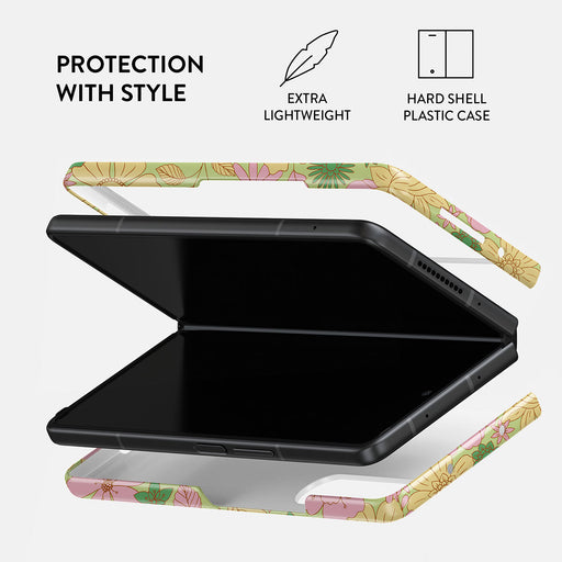 Amalfi Coast - Colorful Floral Samsung Galaxy Z Fold 4 Case 2