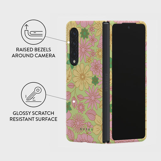 Amalfi Coast - Colorful Floral Samsung Galaxy Z Fold 4 Case 3