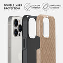 Simply Cream - Quilted iPhone 14 Pro Max Case 6