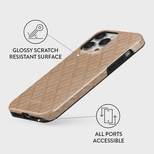 Simply Cream - Quilted iPhone 14 Pro Max Case 7