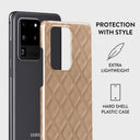 Simply Cream - Quilted Samsung Galaxy S20 Ultra 4G / 5G Case 2