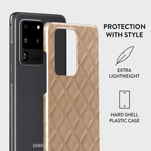 Simply Cream - Quilted Samsung Galaxy S20 Ultra 4G / 5G Case 2