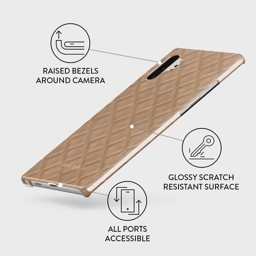 Simply Cream - Quilted Samsung Galaxy Note 10 Plus Case 3