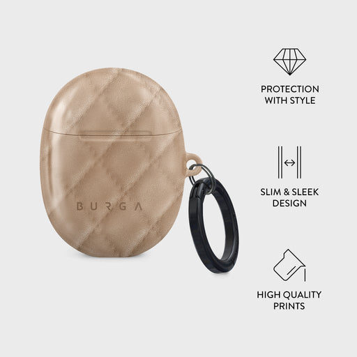 Simply Cream - Quilted Google Pixel Buds 2 Case 4