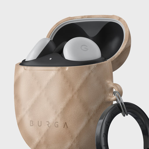 Simply Cream - Quilted Google Pixel Buds 2 Case 5