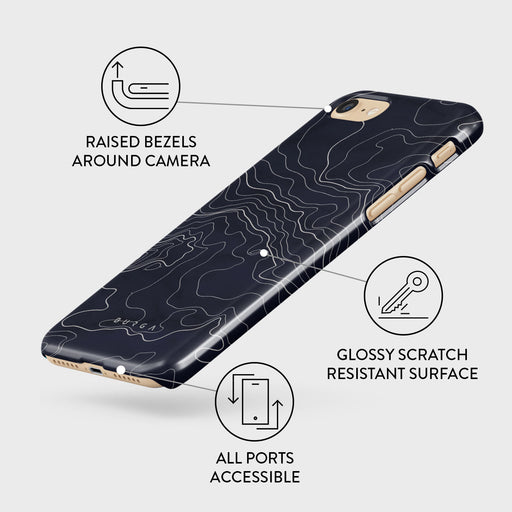 Drifting Shores - Line Art iPhone SE (2020) Case 3