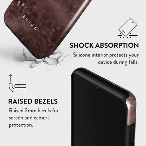 Fire Wood - Brown Marble Samsung Galaxy A22 5G Case 4