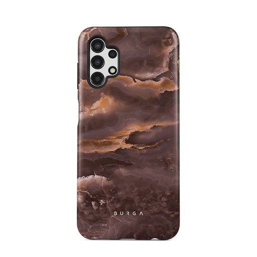 Fire Wood - Brown Marble Samsung Galaxy A13 4G Case 1