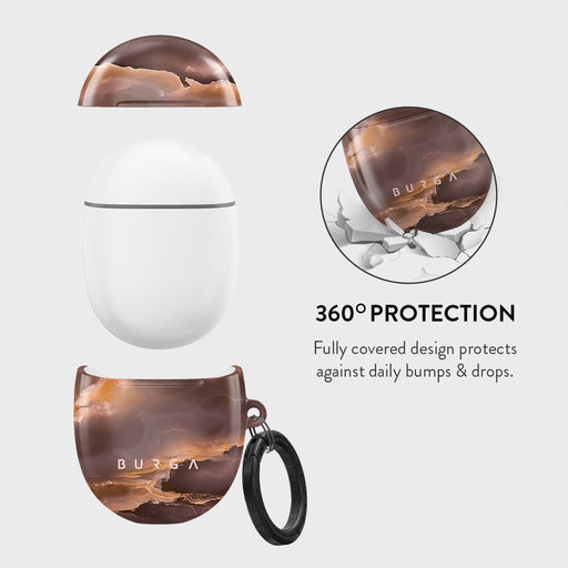 Fire Wood - Brown Marble Google Pixel Buds 2 Case 2