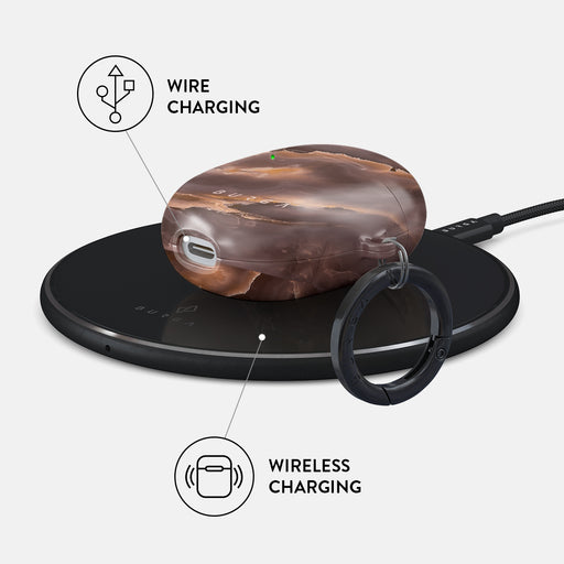 Fire Wood - Brown Marble Google Pixel Buds 2 Case 3