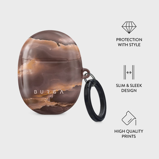 Fire Wood - Brown Marble Google Pixel Buds 2 Case 4