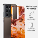 Pumpkin Spice - Orange Samsung Galaxy S21 Ultra Case 2