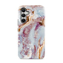 Frozen Leaves - Cute Marble Samsung Galaxy A54 Case