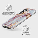 Frozen Leaves - Cute Marble Samsung Galaxy A54 Case 3