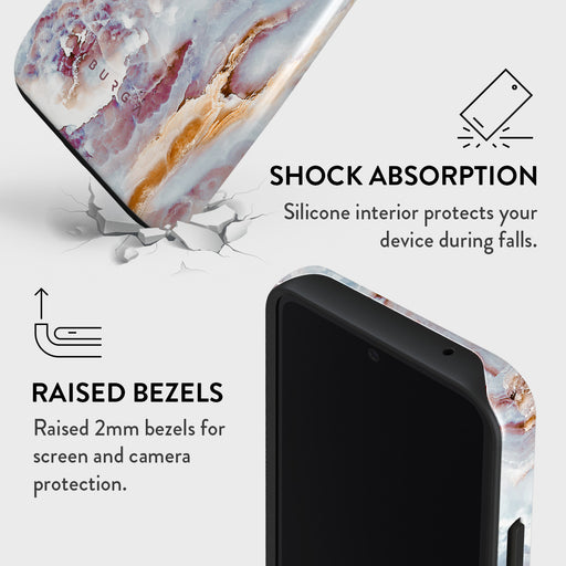 Frozen Leaves - Cute Marble Samsung Galaxy A54 Case 4