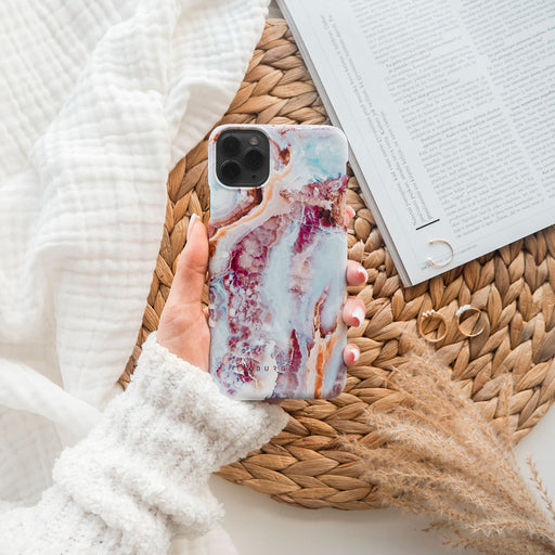 Frozen Leaves - Cute Marble iPhone 14 Pro Case 25
