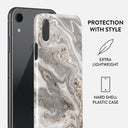 Snowstorm - Grey Marble iPhone XR Case 2