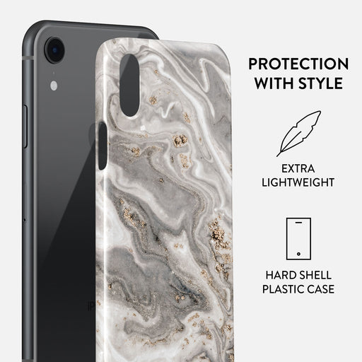 Snowstorm - Grey Marble iPhone XR Case 2
