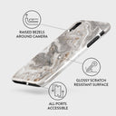 Snowstorm - Grey Marble iPhone XR Case 3